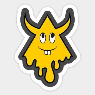 Horned Triangle Smiley Sticker